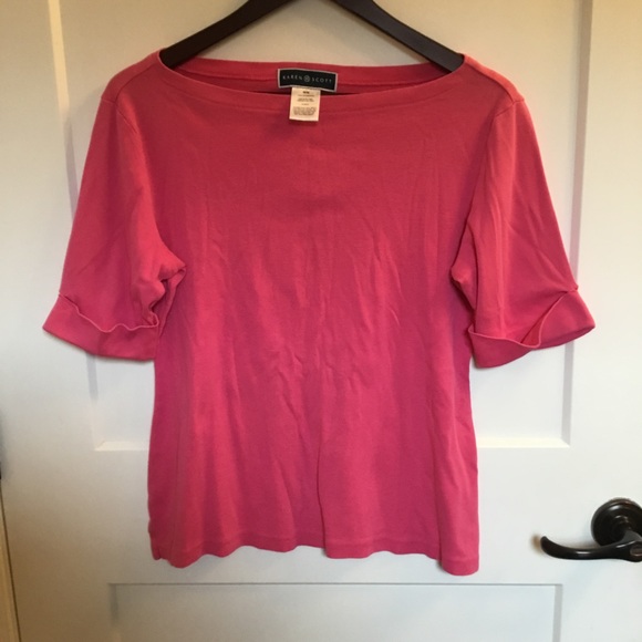 Karen Scott 3/4 sleeve tops in pinks size medium - Picture 4 of 5